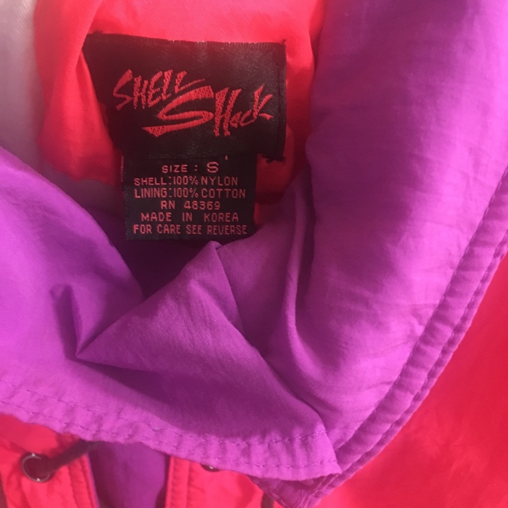 Shell Shock Brightpink Pullover Lined Windbreaker… - image 2